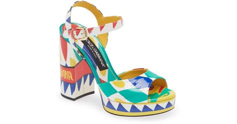 dolce gabbana keira|Dolce&Gabbana Keira Patchwork Platform Sandal (Women).